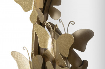 Oglinda decorativa aurie cu rama din metal, ∅ 75 cm, Glam Butterflies Mauro Ferretti - Img 6