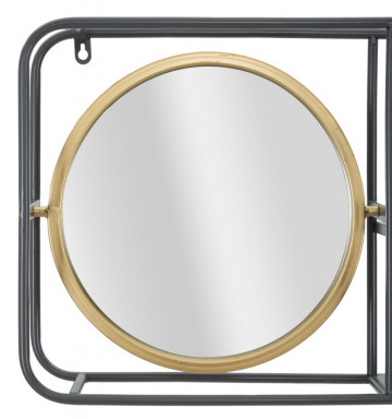 Oglinda decorativa cu 2 rafturi, 74,5 x 12 x 35 cm, Industry Mauro Ferreti - Img 2
