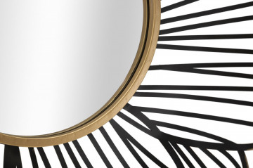 Oglinda decorativa neagra din metal, 79x86,5x6 cm, Osaka Mauro Ferretti - Img 3