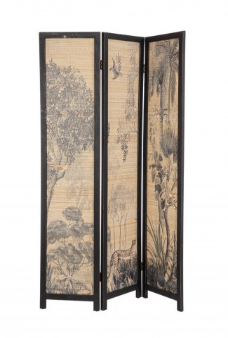 Paravan despartitor cu 3 segmente maro din Bambus, 120x2x180 cm, Namika Bizzotto - Img 1