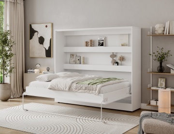 Pat rabatabil Devesto Horizontal Wall 140 alb, 200x140 cm – Alb - Img 3