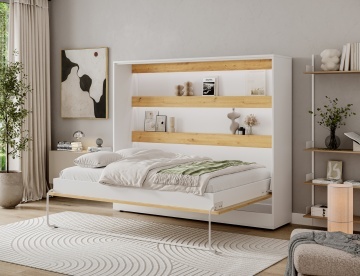Pat rabatabil Devesto Horizontal Wall 140 Artisan Eiche LED, 200x140 cm – Artisan Eiche - Img 3