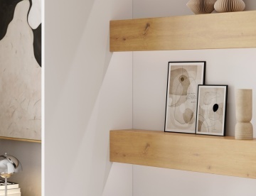 Pat rabatabil Devesto Horizontal Wall 140 Artisan Eiche LED, 200x140 cm – Artisan Eiche - Img 13