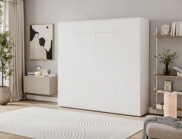 Pat rabatabil Devesto Horizontal Wall 160 alb, 200x160 cm – Alb - Img 7