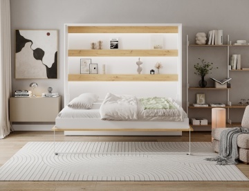 Pat rabatabil Devesto Horizontal Wall 160 Artisan Eiche LED, 200x160 cm – Artisan Eiche - Img 5