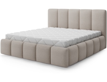 Pat tapițat Edvige, 180x200 cm cu somieră din lemn – Royal 18