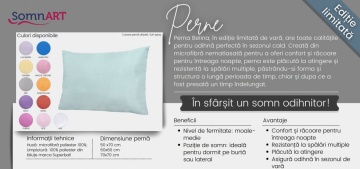 Perna 60x60 Somnart Belina, microfibra, lavabila la masina, vidata, Surf Spray - Img 4