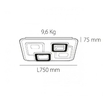 Plafonieră Retro 170W Kelektron din metal și termoplastic, finisaj maro-alb, protecție IP20