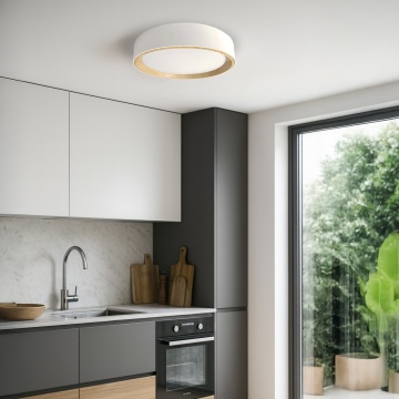 Plafoniera LED 64W, ø492 mm, Alb + Fag, Rigel, Kelektron – imagine de produs pentru prezentare