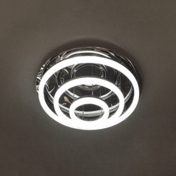 Plafoniera LED Rings 3, Max 156W, lumina calda / neutra / rece, crom, Kelektron - Img 1