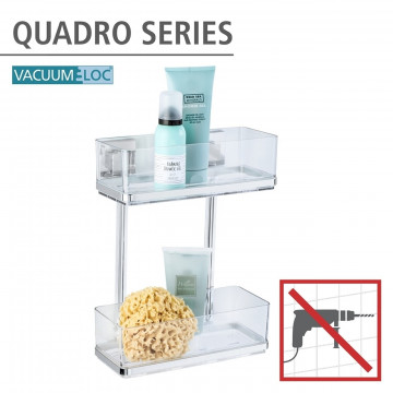 Polita pentru baie, Wenko, Quadro Vacuum-Loc®, 25.5 x 32.5 x 14 cm, inox/plastic - Img 11