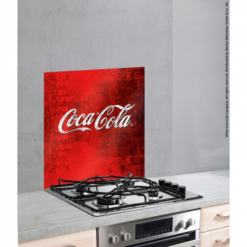 Protectie perete bucatarie Coca-Cola Classic, Wenko, 60 x 70 cm, sticla termorezistenta, rosu - Img 8
