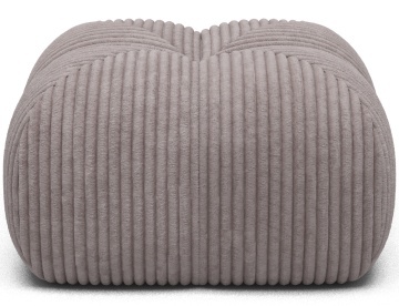 Puf Tapitat Covio 85x85x52 cm, Gri deschis Velvet – Modullo 03 - Img 4