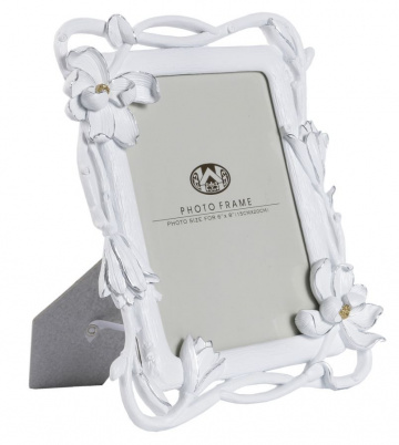 Rama foto argintie din sticla si rasina, 23,8 x 2,7 x 28 cm, Magnolia Mauro Ferreti