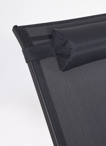 Scaun balansoar pentru gradina negru din metal si textilena, 60,5 cm, Demid Bizzotto - Img 6