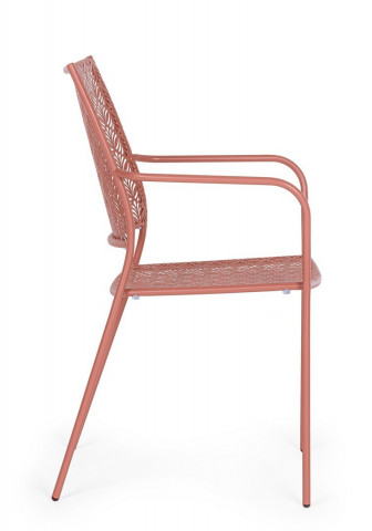 Scaun pentru gradina rosu caramiziu din metal, Lizette Bizzotto - Img 8