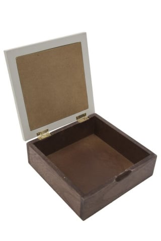 Set 2 cutii de depozitare din lemn, 19x19x7 cm / 16x16x5,5 cm, Lignes Mauro Ferreti - Img 3