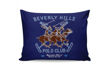 Set 2 fete de perna, 60x60 cm, 100% bumbac ranforce, Beverly Hills Polo Club, BHPC 007, bleumarin / alb - Img 3
