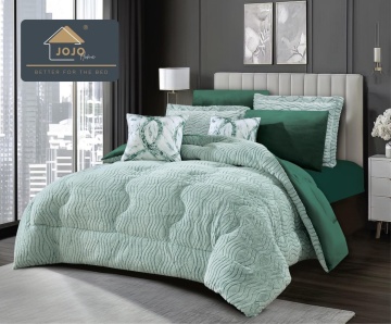 Set Pat 6 Piese Catifea & Blăniță Artificială Verde Smarald | Pilota Dublă Reversibilă | Jo-Jo Home