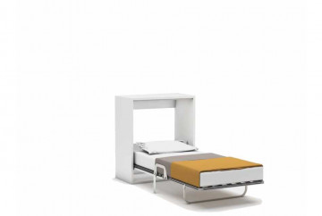 Set pat de o persoană pliabil cu masa pliabila - MIDI CAPSULE DESK BED SET(100X200X16) - Img 5