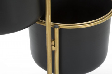 Suport pentru ghivece negru/auriu din metal, 68x22,5x55 cm, Goldy Mauro Ferretti - Img 6
