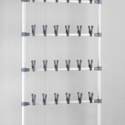 Suport pentru incaltaminte Wenko Atlas, 42 perechi, reglabil, 100 x 68.5 cm, metal/polipropilena, alb/gri - Img 5