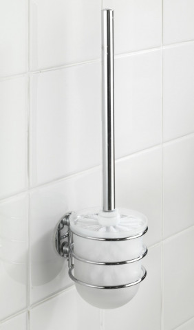 Suport perie pentru toaleta Turbo-Loc®, Wenko, 37.5 x 11.5 cm, inox, argintiu - Img 4