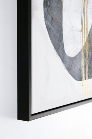 Tablou decorativ gri/negru din lemn de Pin si panza, 50x3,2x50 cm, Sketch Bizzotto - Img 2