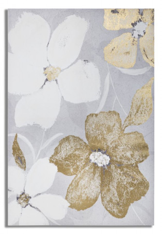 Tablou decorativ multicolor din lemn de Brad si panza, 80x3x120 cm, Flowery Mauro Ferretti - Img 1