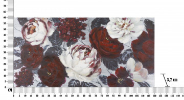 Tablou decorativ multicolor din lemn de Pin si panza, 120x3,7x60 cm, Flowers Mauro Ferretti - Img 5
