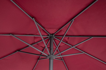 Umbrela de gradina cu brat pivotant rosu bordo din poliester si metal, ∅ 300 cm, Rio Bizzotto - Img 7