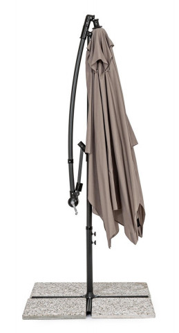 Umbrela de gradina gri taupe din poliester si metal, 300x200 cm, Texas Bizzotto - Img 6