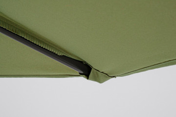 Umbrela de gradina semiluna verde olive din poliester si metal, 270x135 cm, Kalife Bizzotto - Img 6