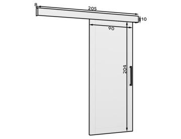 Usa glisanta cu mecanism softclose, 204x90 cm, Charlise, Eltap - Img 2