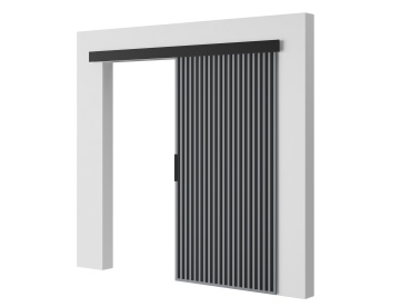 Ușă glisantă Perion – 106x1.6x205 cm – Gri / Negru - Img 2