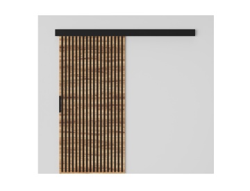 Ușă glisantă Perion – 96x1.6x205 cm – Stejar Wotan / Negru