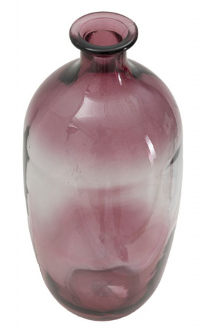 Vaza decorativa alba / roz din sticla reciclata, ø 16 x H38 cm, Napoles Mauro Ferreti - Img 4