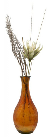 Vaza decorativa portocalie din sticla reciclata, ø 34 cm, Slim Mauro Ferreti - Img 4