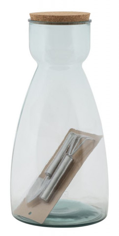 Vaza transparenta din sticla reciclata, ∅ 21,5 cm, Elegant Mauro Ferretti - Img 1