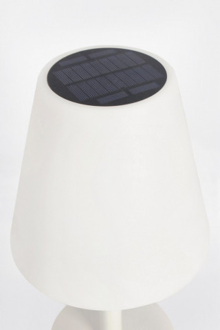 Veioza LED cu incarcare solara, alba, inaltime 36 cm, Pe Bianco, Bizotto - Img 3
