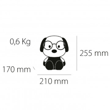 Veioza pentru copii Cute Pet Dog 1, 1x E14 / 7W / 12V, alb / negru, Kelektron - Img 5