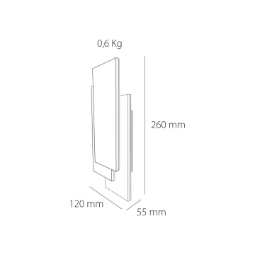 Aplica LED Orion S 25W, Auriu, dimabila, Kelektron – prezentare secundară de catalog