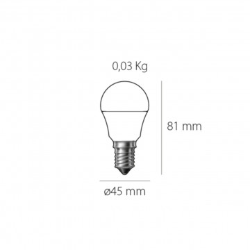 Bec LED E14 Deco GN Bombilla, Max 5.5W, alb, lumina neutra, Kelektron - Img 2