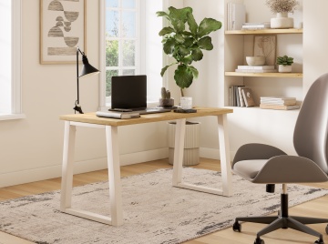 Birou IWO – 135x65x75.2 cm – Stejar Artisan / Cașmir – prezentare suplimentară a produsului