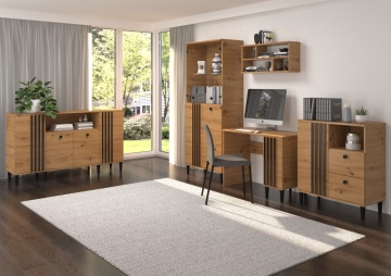 Bufet LIVIA 06 – 80x40x196 cm – Stejar Artisan - Img 2