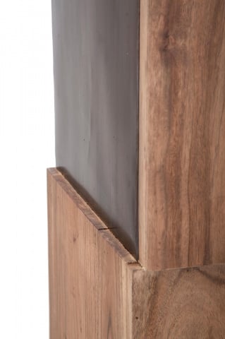 Bufet maro din metal si lemn de acacia, 103 x 40 x 177 cm, Mumbai Mauro Ferreti - Img 6
