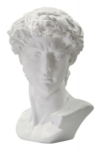 Bust decorativ alb din polirasina, 44x35,5x60 cm, Roman Man Mauro Ferretti - Img 2