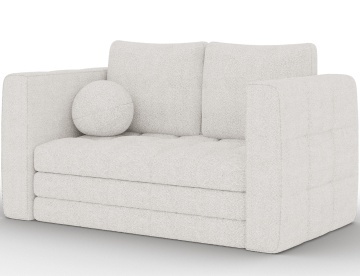 Canapea Kastol , alb bouclé extensibil, 137x71x74 cm – Royal 01 - Img 4