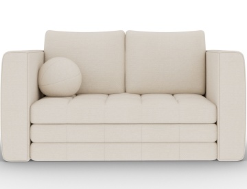 Canapea Kastol , alb chenille extensibil, 137x71x74 cm – Soreli 01