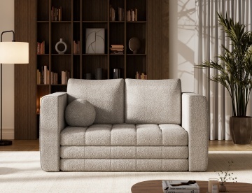 Canapea Kastol , beige bouclé extensibil, 137x71x74 cm – Royal 18 - Img 3